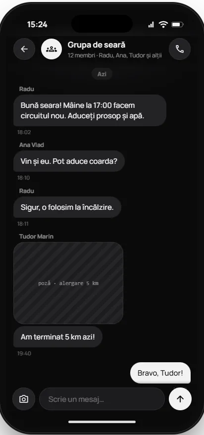 Cursantul: Chat de grup